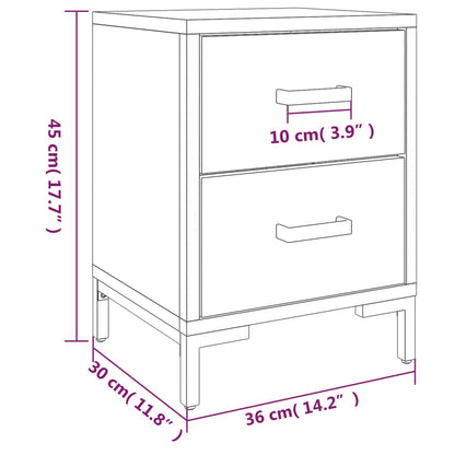 Bedside Cabinets 2 pcs Black 36x30x45 cm Solid Wood Pine