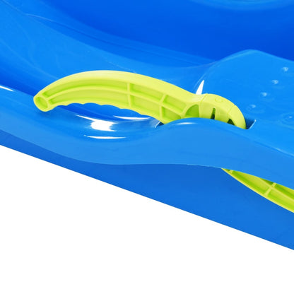 Sledge with Brakes Blue 87x40x18 cm Polypropylene