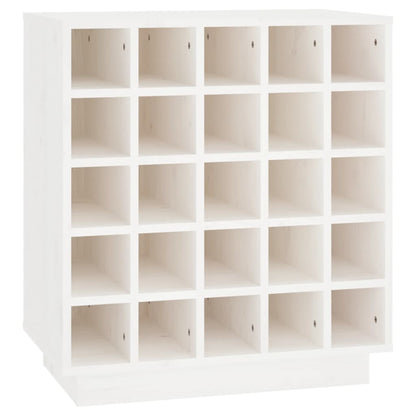 Wine Cabinet White 55.5x34x61 cm Solid Wood Pine