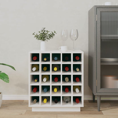 Wine Cabinet White 55.5x34x61 cm Solid Wood Pine