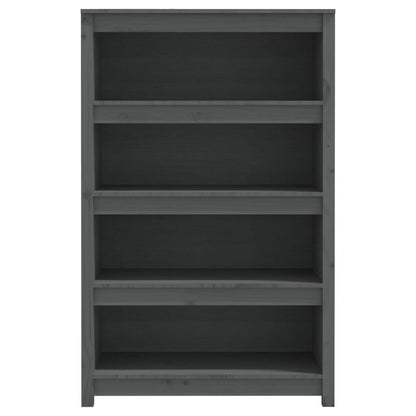 Book Cabinet Grey 80x35x126 cm Solid Wood Pine