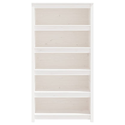 Book Cabinet White 80x35x154 cm Solid Wood Pine