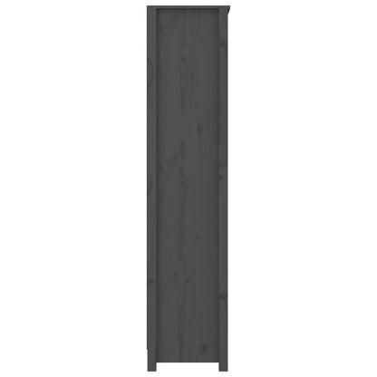 Book Cabinet Grey 80x35x154 cm Solid Wood Pine