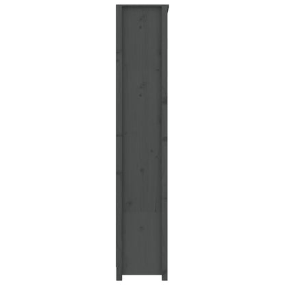 Book Cabinet Grey 80x35x183 cm Solid Wood Pine