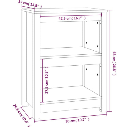 Book Cabinet Honey Brown 50x35x68 cm Solid Wood Pine