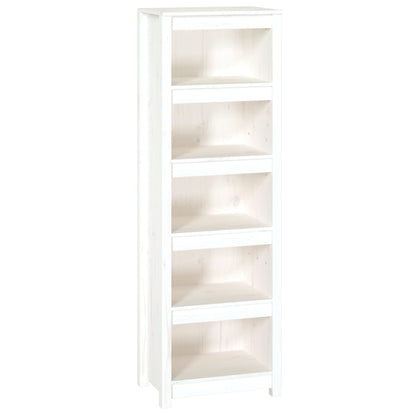 Book Cabinet White 50x35x154 cm Solid Wood Pine