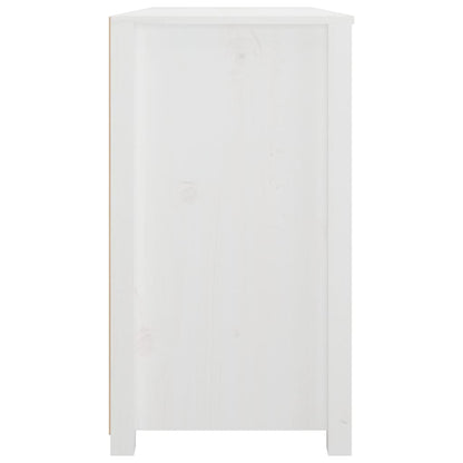 Side Cabinet White 100x40x72 cm Solid Wood Pine