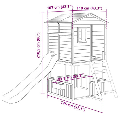 Outdoor Playset Solid Wood Fir