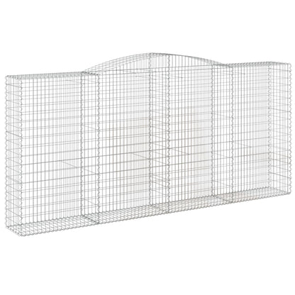 Arched Gabion Baskets 3 pcs 400x50x180/200 cm Galvanised Iron
