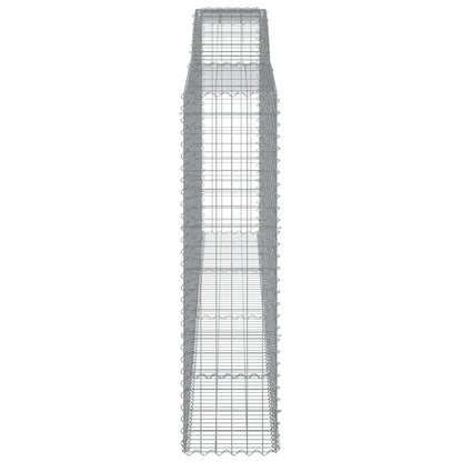Arched Gabion Baskets 3 pcs 400x50x180/200 cm Galvanised Iron