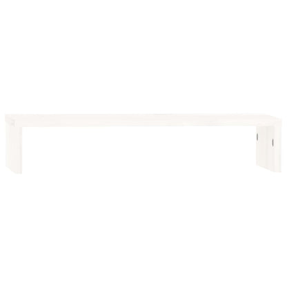 Monitor Stand White 50x27x10 cm Solid Wood Pine