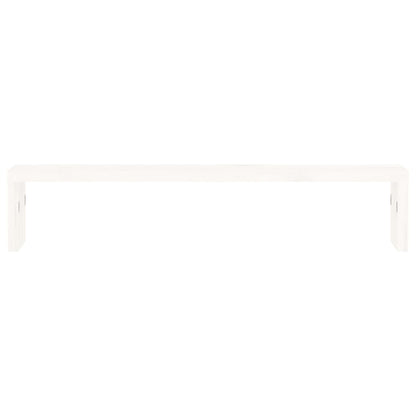 Monitor Stand White 50x27x10 cm Solid Wood Pine