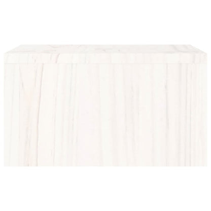 Monitor Stand White 50x27x15 cm Solid Wood Pine