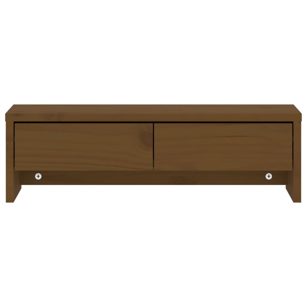 Monitor Stand Honey Brown 50x27x15 cm Solid Wood Pine