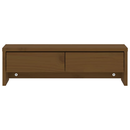 Monitor Stand Honey Brown 50x27x15 cm Solid Wood Pine