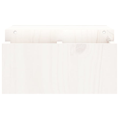 Monitor Stand White 70x27.5x15 cm Solid Wood Pine