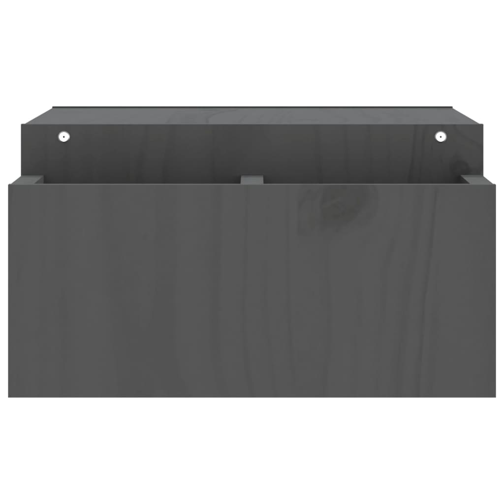 Monitor Stand Grey 70x27.5x15 cm Solid Wood Pine