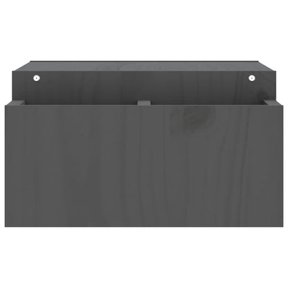 Monitor Stand Grey 70x27.5x15 cm Solid Wood Pine