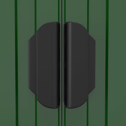 Garden Shed Green 192x357x223 cm Galvanised Steel