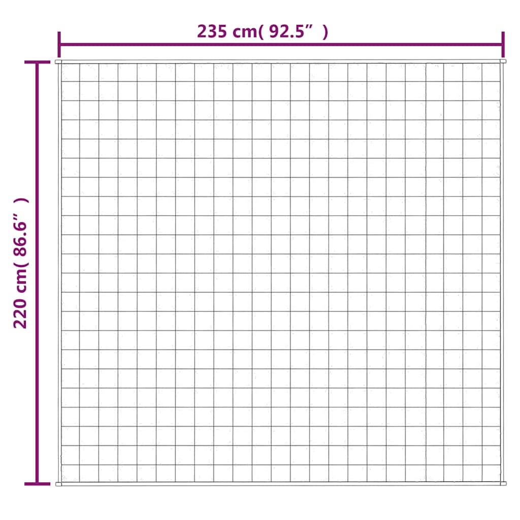 Weighted Blanket Grey 220x235 cm King 11 kg Fabric