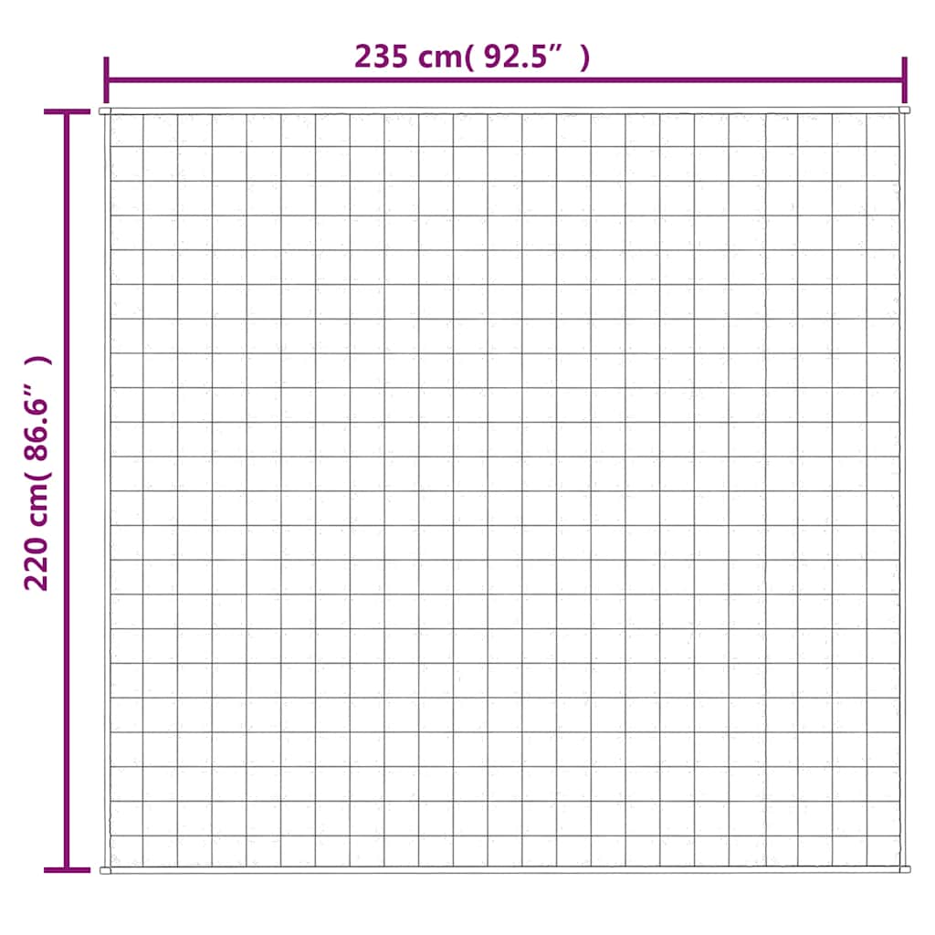 Weighted Blanket Grey 220x235 cm King 15 kg Fabric