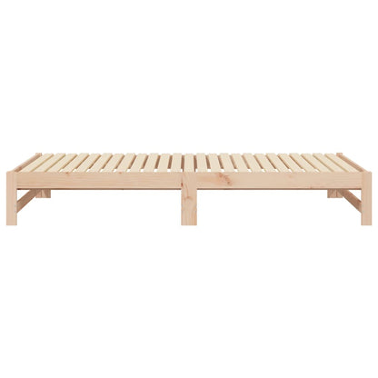 Pull-out Day Bed without Mattress 2x(100x200) cm Solid Wood Pine