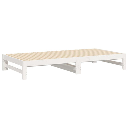 Pull-out Day Bed without Mattress White 2x(100x200) cm