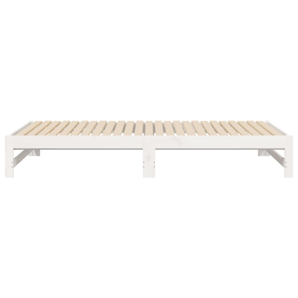 Pull-out Day Bed without Mattress White 2x(100x200) cm