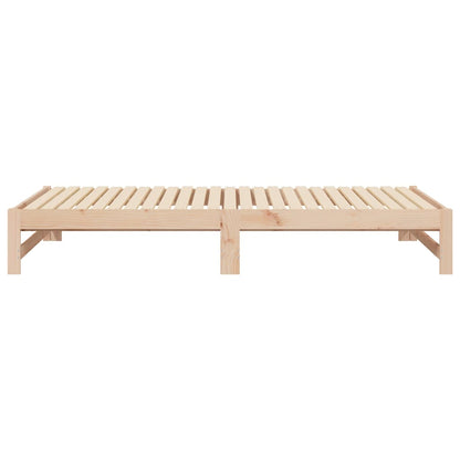 Pull-out Day Bed without Mattress 2x(90x200) cm Solid Wood Pine