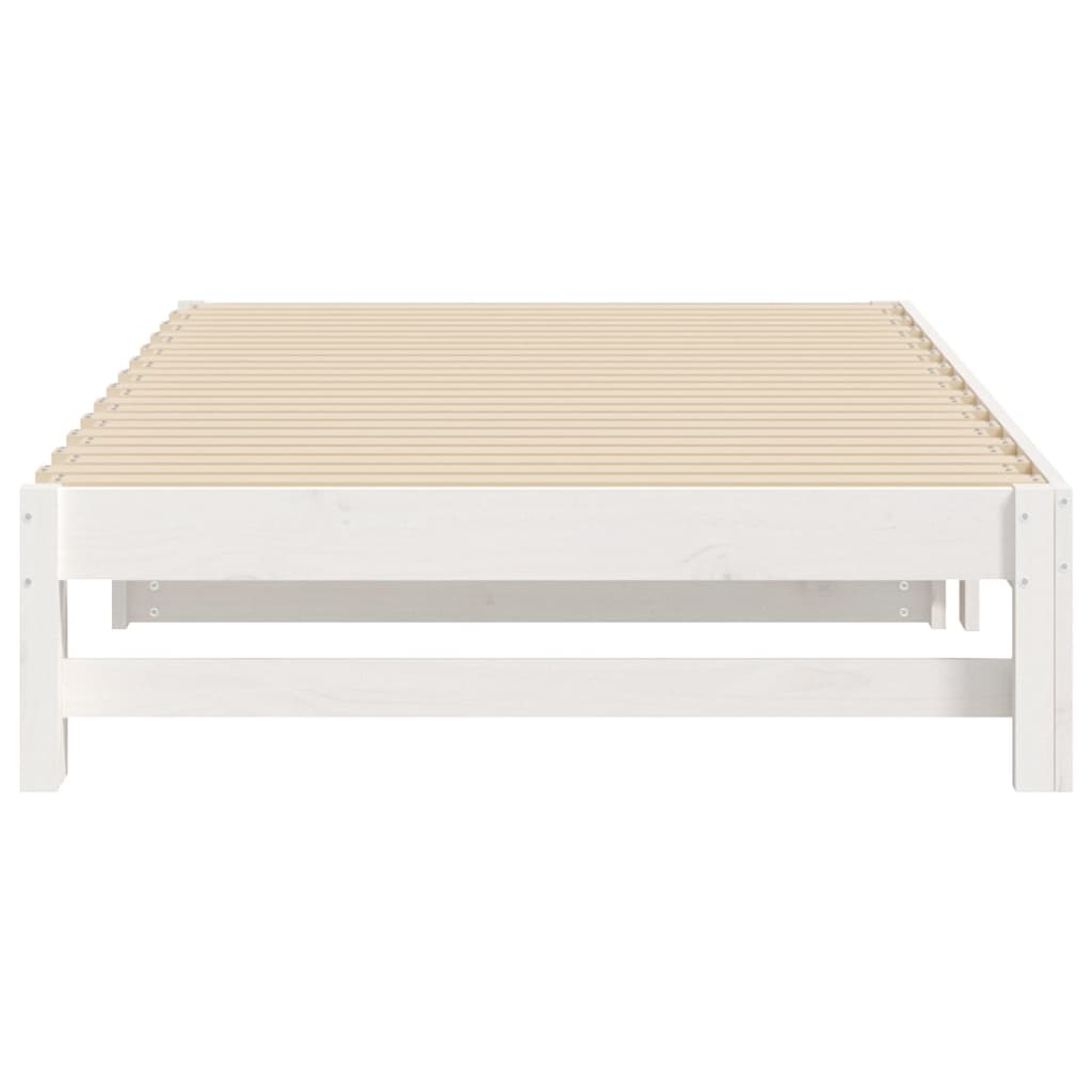 Pull-out Day Bed without Mattress White 2x(80x200) cm