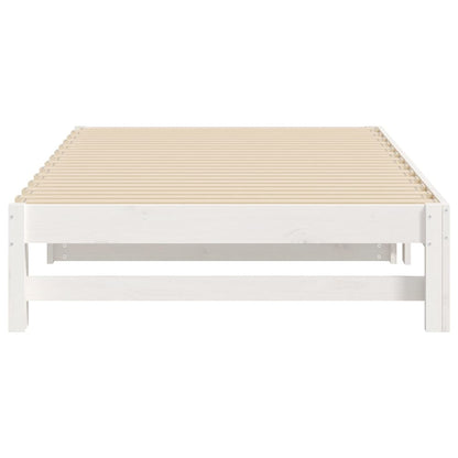 Pull-out Day Bed without Mattress White 2x(80x200) cm