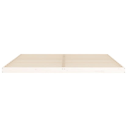 Bed Frame without Mattress White 200x200 cm Solid Wood Pine