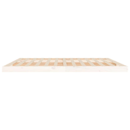 Bed Frame without Mattress White 200x200 cm Solid Wood Pine