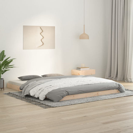 Bed Frame without Mattress 150x200 cm King Size King Size Solid Wood Pine