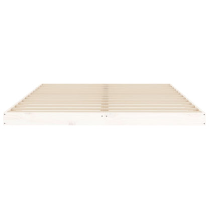 Bed Frame without Mattress White 140x200 cm Solid Wood Pine