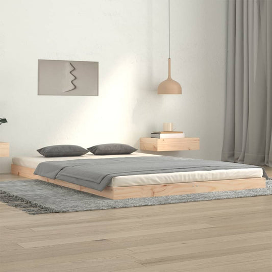 Bed Frame without Mattress 120x200 cm Solid Wood Pine