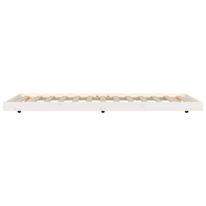 Bed Frame without Mattress White 100x200 cm Solid Wood Pine