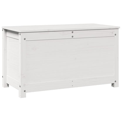 Storage Box White 80x40x45.5 cm Solid Wood Pine