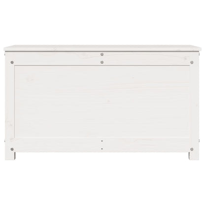 Storage Box White 80x40x45.5 cm Solid Wood Pine