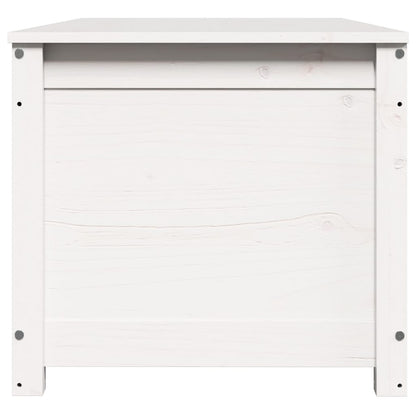 Storage Box White 110x50x45.5 cm Solid Wood Pine