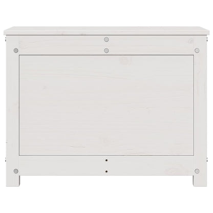 Storage Box White 60x32x45.5 cm Solid Wood Pine