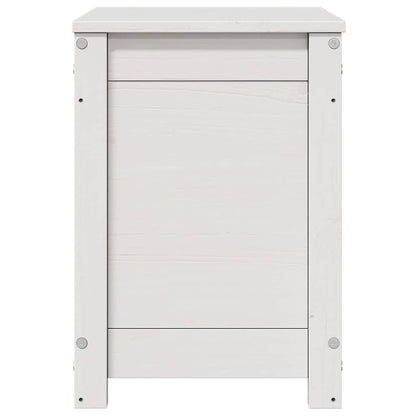 Storage Box White 60x32x45.5 cm Solid Wood Pine