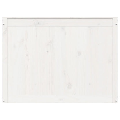 Laundry Box White 88.5x44x66 cm Solid Wood Pine