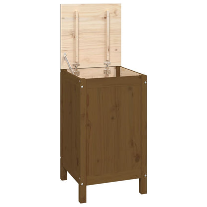 Laundry Box Honey Brown 44x44x76 cm Solid Wood Pine