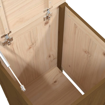 Laundry Box Honey Brown 44x44x76 cm Solid Wood Pine