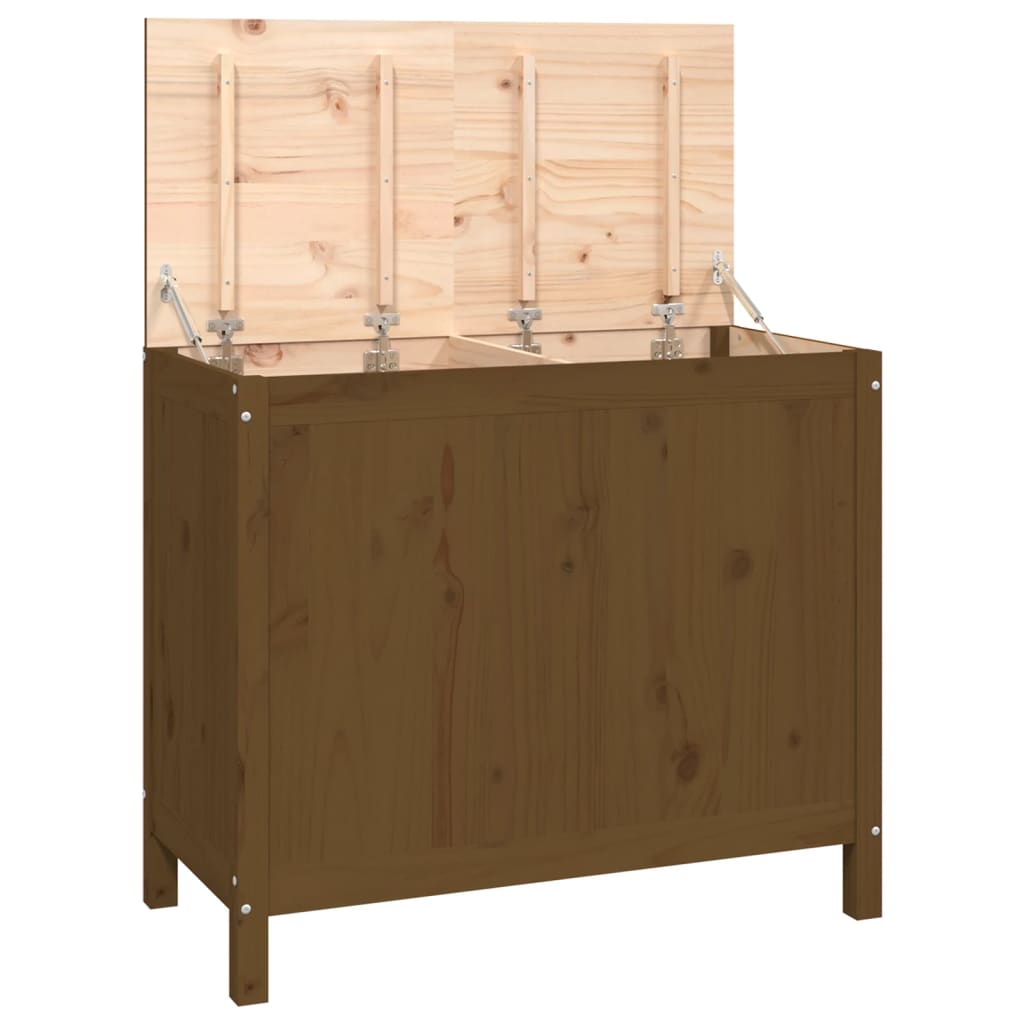 Laundry Box Honey Brown 88.5x44x76 cm Solid Wood Pine