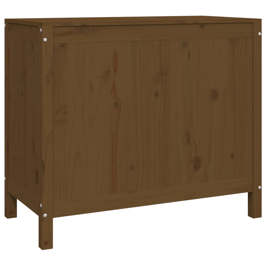 Laundry Box Honey Brown 88.5x44x76 cm Solid Wood Pine