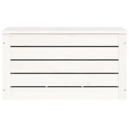 Storage Box White 59.5x36.5x33 cm Solid Wood Pine