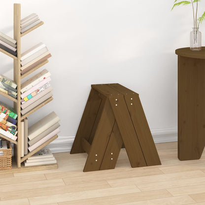 Stools 2 pcs Honey Brown 40x40x45 cm Solid Wood Pine