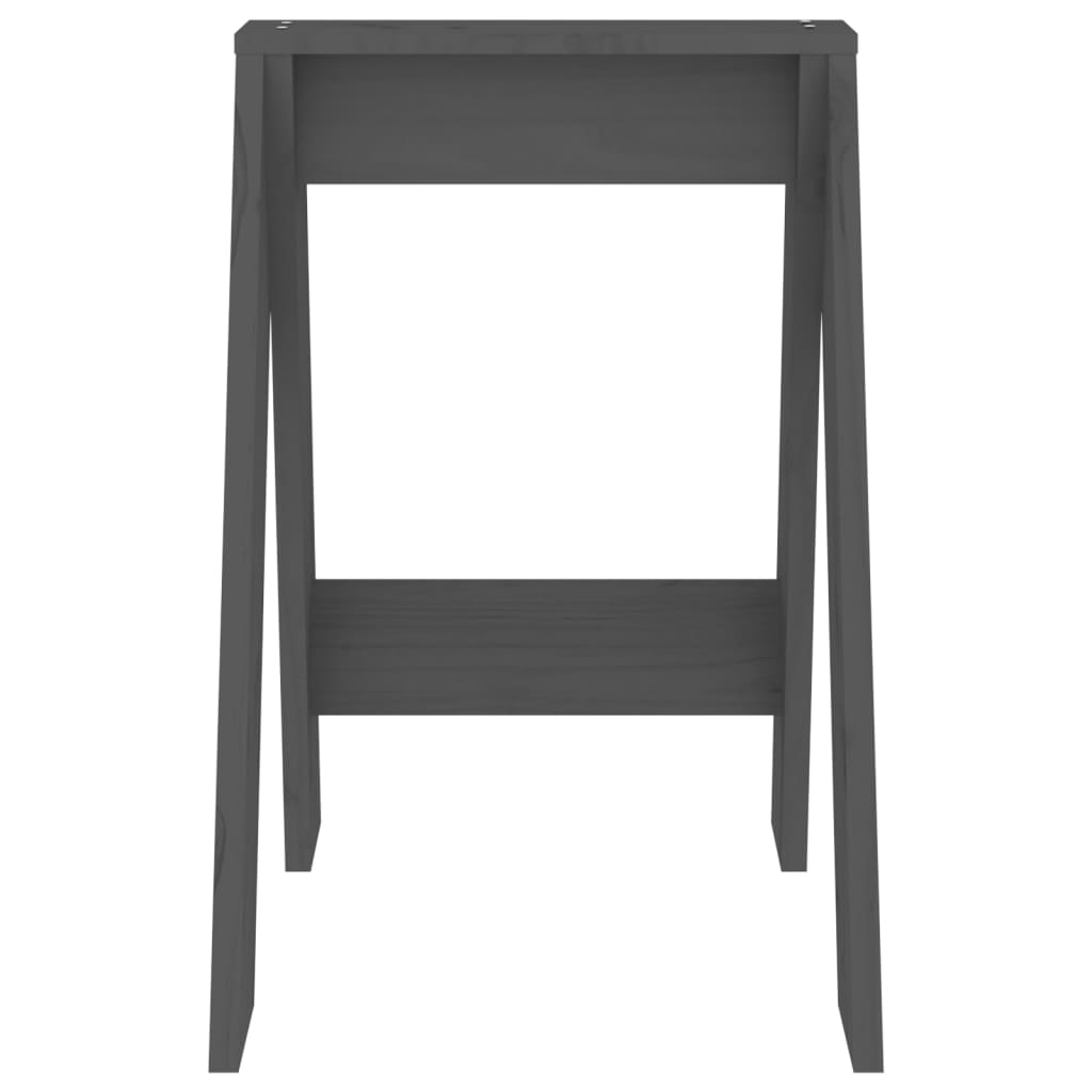 Stools 2 pcs Grey 40x40x60 cm Solid Wood Pine